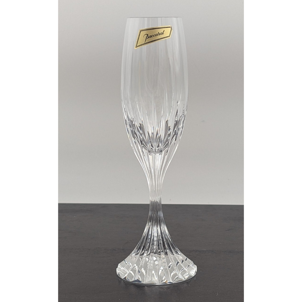 Baccarat Crystal Massena Champagne Flute Glass France 8-1/2"